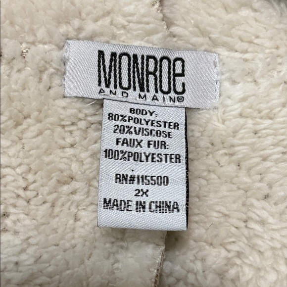 Monroe & Main Cozy Long Open Cardigan Faux Fur Lined Excellent Condition! - Picture 2 of 15